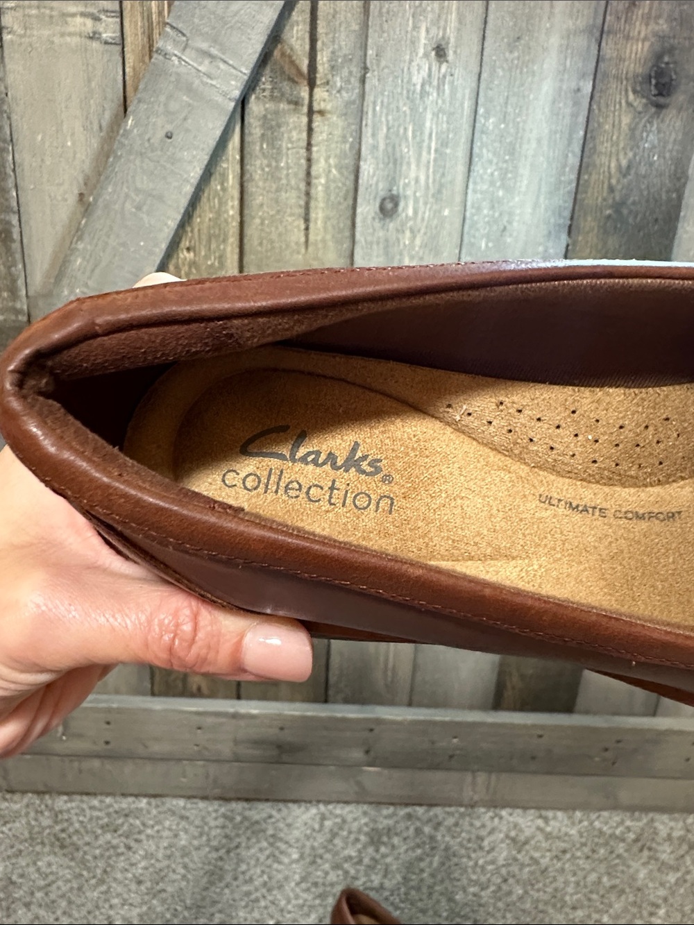 Clarks Collection Leather Loafer w. Tassel Westlynn Bella Tan Size 8 - Picture 5 of 8
